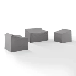 Crosley 3pc Furniture Cover Set, Loveseat And Two Chairs, Gray -Cheap Crosley Store GUEST 6fc05115 8e98 4fb0 a5ad cdda5e752478