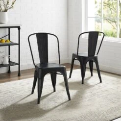 Set Of 2 17" Amelia Metal Chair Matte Black - Crosley 13 Set Of 2 17" Amelia Metal Chair Matte Black - Crosley -Cheap Crosley Store GUEST 72d67697 6542 442e 8f58 c8fce6d9b0af