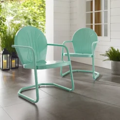 Griffith Metal Chair Aqua - Crosley -Cheap Crosley Store GUEST 7355d2d9 e51a 4f82 ae19 8a7d0a1e5c9c