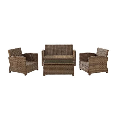 Bradenton 4pc Outdoor Wicker Conversation Set - Crosley 7 Bradenton 4pc Outdoor Wicker Conversation Set - Crosley - Image 7