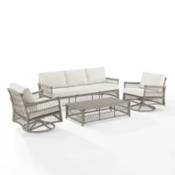 4pc Thatcher Outdoor Steel Seating Set Creme/Driftwood - Crosley 20 4pc Thatcher Outdoor Steel Seating Set Creme/Driftwood - Crosley -Cheap Crosley Store GUEST 7447e119 039b 4c73 86fb 41bfe4781437