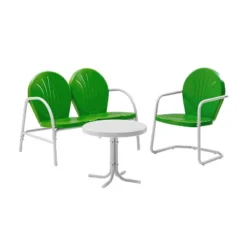 Griffith 3pc Outdoor Conversation Set With Loveseat, Chair & Accent Table - Kelly Green - Crosley -Cheap Crosley Store GUEST 74d946e1 36cd 4ac0 8b55 60e4f97c462e