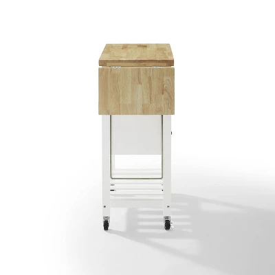 Bristol Double Drop Leaf Kitchen Cart White - Crosley 6 Bristol Double Drop Leaf Kitchen Cart White - Crosley - Image 6