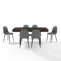 7pc Hayden Extendable Dining Set With Weston Chairs Distressed Gray/Slate - Crosley -Cheap Crosley Store GUEST 7518ab47 f558 42a1 905c d194c2f91645