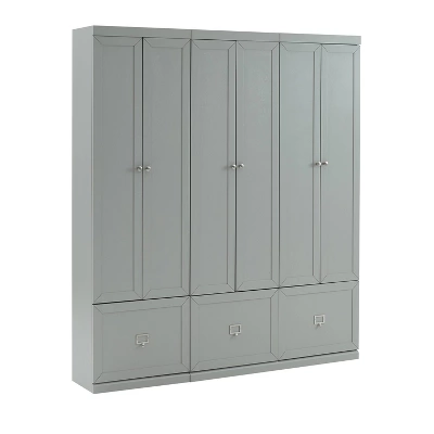 3pc Harper Entryway Set With 3 Pantry Closets Gray - Crosley 4 3pc Harper Entryway Set With 3 Pantry Closets Gray - Crosley - Image 4