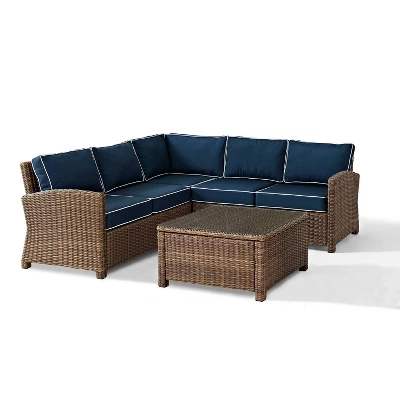 Crosley 4pc Bradenton Steel Outdoor Patio Sectional Sofa Furniture Set 19 Crosley 4pc Bradenton Steel Outdoor Patio Sectional Sofa Furniture Set - Image 19
