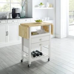 Bristol Double Drop Leaf Kitchen Cart White - Crosley 21 Bristol Double Drop Leaf Kitchen Cart White - Crosley -Cheap Crosley Store GUEST 771c917e b695 4036 9383 4e02e2a81292