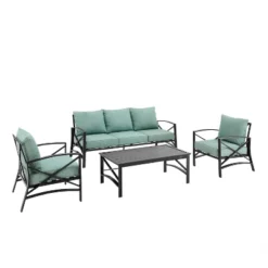 Kaplan 4pc Outdoor Sofa Set - Mist - Crosley -Cheap Crosley Store GUEST 78b1651f 9195 4f5f b2c5 cd9c6bb764b9