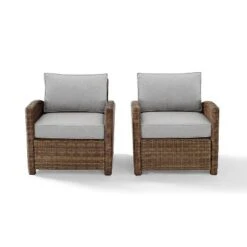 Bradenton 2pc Outdoor Wicker Armchair Set - Crosley -Cheap Crosley Store GUEST 79be6692 d255 4982 8e6b ae572b2be1a0