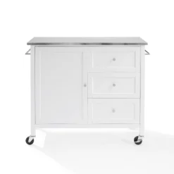 Soren Stainless Steel Top Kitchen Island/Cart Stainless Steel /White - Crosley -Cheap Crosley Store GUEST 79cfbf2c c3c2 4ea3 acb8 e01424332f83