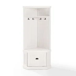 Seaside Corner Hall Tree Distressed White - Crosley