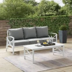 Kaplan 2pc Outdoor Sofa Set - Gray - Crosley -Cheap Crosley Store GUEST 7bf0c2c3 9b8b 490c 943d f59ba1abcd08