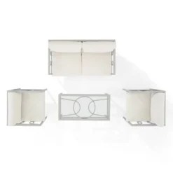 Ashford 4pc Outdoor Metal Conversation Set - Cream - Crosley -Cheap Crosley Store GUEST 7e0746e3 2b5b 49b8 b68c e2a3cb82a144