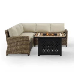 Bradenton 4pc Outdoor Wicker Sectional Set With Fire Table - Crosley -Cheap Crosley Store GUEST 7e84992f 2996 4904 ab2f b7f5210047e7