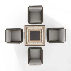 Palm Harbor 5pc Outdoor Wicker Conversation Set With Fire Table - Gray - Crosley 21 Palm Harbor 5pc Outdoor Wicker Conversation Set With Fire Table - Gray - Crosley -Cheap Crosley Store GUEST 7eb5243a 5d24 4f82 a3ce 2c3a59c1f0fa