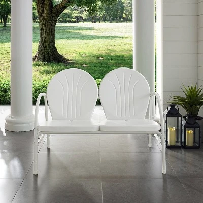 Griffith Outdoor Loveseat - White - Crosley 2 Griffith Outdoor Loveseat - White - Crosley - Image 2