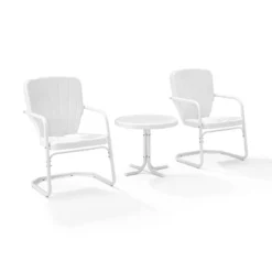Ridgeland 3pc Outdoor Seating Set - White - Crosley -Cheap Crosley Store GUEST 80f6ec6f a778 4022 b0bd 19edd8886cee