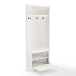 Seaside Corner Hall Tree Distressed White - Crosley -Cheap Crosley Store GUEST 81a8cc41 4ab4 4109 9921 a4d6060ac75c