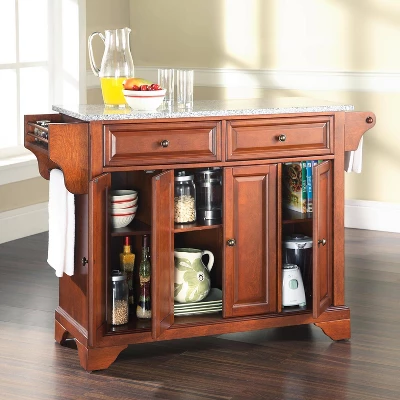 Lafayette Gray Granite Top Full Size Kitchen Island/Cart - Crosley 2 Lafayette Gray Granite Top Full Size Kitchen Island/Cart - Crosley - Image 2
