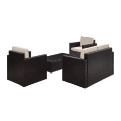 Palm Harbor 4pc All-Weather Wicker Patio Seating Set - Sand - Crosley -Cheap Crosley Store GUEST 83bfd4ad 71f3 470e 8d18 7ac0c6bdbc4e