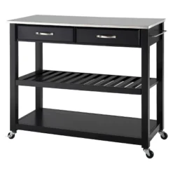 Stainless Steel Top Kitchen Cart/Island With Optional Stool Storage - Crosley -Cheap Crosley Store GUEST 83c0cd85 f6c2 4f96 bdb6 f2bc6236989f