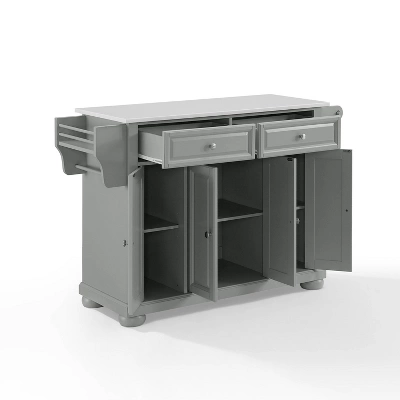 Alexandria Granite Top Kitchen Island/Cart Gray - Crosley 7 Alexandria Granite Top Kitchen Island/Cart Gray - Crosley - Image 7