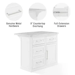 Cutler Faux Marble Top Kitchen Island White/White Marble - Crosley 19 Cutler Faux Marble Top Kitchen Island White/White Marble - Crosley -Cheap Crosley Store GUEST 85519b01 e853 48e4 b6b3 183159268e39