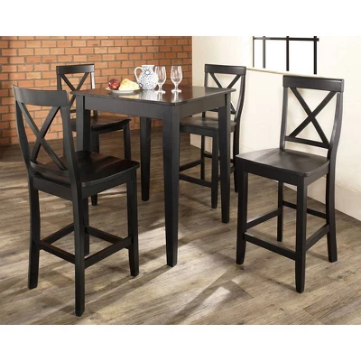 5pc Pub Dining Set With X-Back Stools - Crosley 1 5pc Pub Dining Set With X-Back Stools - Crosley