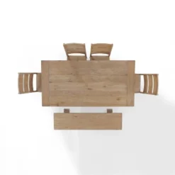 4pc Joanna Dining Set With Bench And 4 Ladder Back Chairs Rustic Brown - Crosley -Cheap Crosley Store GUEST 8768b501 f376 4908 8afa 52f9a270bc88