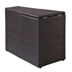 Catalina Outdoor Wicker Arm Table - Brown - Crosley