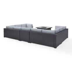 Biscayne 6pc Outdoor Wicker Sectional Set With Fire Table - Mist - Crosley -Cheap Crosley Store GUEST 88d795d4 a4ca 48d9 91f4 228c965f55c2