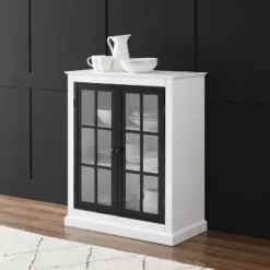 Cecily Stackable Storage Pantry White/Matte Black - Crosley