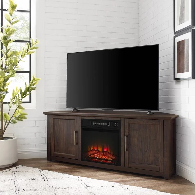 Camden Corner TV Stand For TVs Up To 60" With Fireplace - Crosley 1 Camden Corner TV Stand For TVs Up To 60" With Fireplace - Crosley