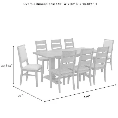 9pc Joanna Dining Set With 6 Ladder Back Chairs And 2 Upholstered Back Chairs Rustic Brown - Crosley 9 9pc Joanna Dining Set With 6 Ladder Back Chairs And 2 Upholstered Back Chairs Rustic Brown - Crosley - Image 9