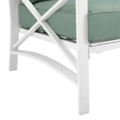 Kaplan Outdoor Steel Arm Chair Mist/White - Crosley 16 Kaplan Outdoor Steel Arm Chair Mist/White - Crosley -Cheap Crosley Store GUEST 8ef0911c 7efd 412d b0dd 97c5614a0d3b