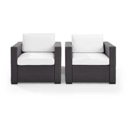 Biscayne 2pk Outdoor Wicker Chairs - White - Crosley -Cheap Crosley Store GUEST 8f0128ca 558e 449f a43a 8ccbf798db15