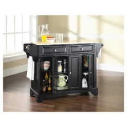 LaFayette Natural Wood Top Kitchen Island - Black - Crosley 9 LaFayette Natural Wood Top Kitchen Island - Black - Crosley -Cheap Crosley Store GUEST 8f25656a 1350 4e63 b1da e8b641b741fb