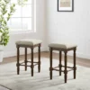 2pc Aldrich Counter Height Barstool Set Oatmeal - Crosley