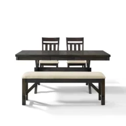 Hayden 4pc Extendable Dining Set With Bench And 2 Slat Back Chairs Slate - Crosley -Cheap Crosley Store GUEST 905e855f 7456 46bf a1ef a080f57e4654