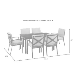 Kaplan 7pc Outdoor Dining Set With Arm Chairs Mist/Oil Rubbed Bronze - Crosley -Cheap Crosley Store GUEST 90602151 ceaa 4531 a3e4 2335e4391601