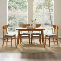 5pc Landon Rectangle Dining Set With Wood Chairs - Crosley -Cheap Crosley Store GUEST 90db4796 c958 4157 8168 e6cd82ad97ef