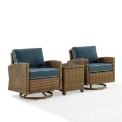 3pc Bradenton Outdoor Steel Swivel Rocking Chairs - Crosley -Cheap Crosley Store GUEST 9201380f 9836 4062 8712 2082cd1dc0be