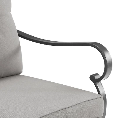 5pc Dahlia Outdoor Steel Fire Pit Set Taupe/Matte Black - Crosley 9 5pc Dahlia Outdoor Steel Fire Pit Set Taupe/Matte Black - Crosley - Image 9