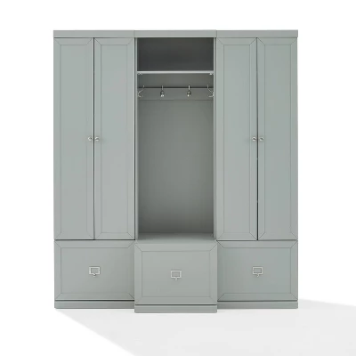 3pc Harper Entryway Set With Hall Tree And 2 Pantry Closets Gray - Crosley 6 3pc Harper Entryway Set With Hall Tree And 2 Pantry Closets Gray - Crosley - Image 6