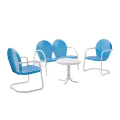 Griffith 4pc Outdoor Conversation Set - Sky Blue - Crosley -Cheap Crosley Store GUEST 95e25299 90d1 4551 b3f4 87cf9af28268
