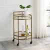 Bailey Round Bar Cart Gold - Crosley