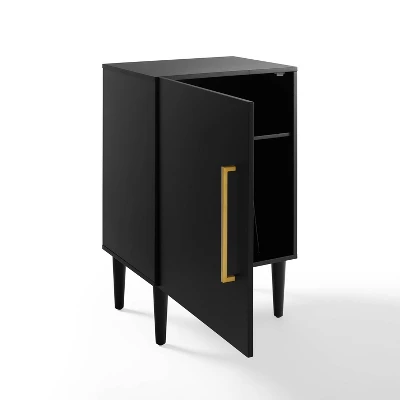 Everett Record Player Stand Matte Black - Crosley 2 Everett Record Player Stand Matte Black - Crosley - Image 2