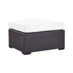 Biscayne Outdoor Wicker Ottoman - White - Crosley -Cheap Crosley Store GUEST 980ca121 86a3 4287 8fc2 e13d205a37e2