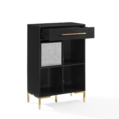 42.25" Juno Record Storage Cube Bookcase With Speaker Black/Black - Crosley 7 42.25" Juno Record Storage Cube Bookcase With Speaker Black/Black - Crosley - Image 7