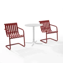 Gracie 3pc Outdoor Metal Bistro Set With Table & 2 Armchairs - Crosley -Cheap Crosley Store GUEST 98e3c809 8a47 46d8 b456 3eac03d819e1